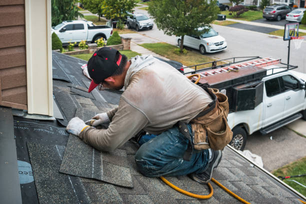 Professional Roof Leak Repair technician working in Sacred Heart, MN